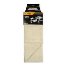 3 Adet Spark 2314 Bej Lazer Kesim Mikrofiber Oto Kurulama Temizlik Pasta Ve Cila Bezi 40x60 Cm.