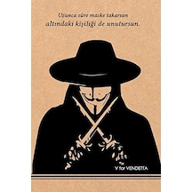 V For Vendetta Kraft Defter Çok Renkli