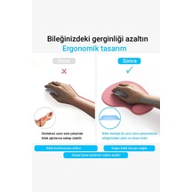 Sonictouch Bilek Destekli Siyah Damla Tipi Pürüzsüz Yüzey Dikişsiz Gamer Oyuncu Mouse Pad 20x22cm Mousepad