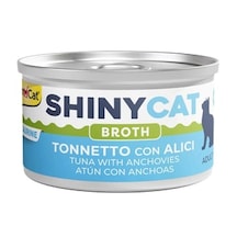 Gimcat Shinycat Soslu Ton Balıklı ve Ançuezli Konserve Yetişkin Kedi Maması 70 G