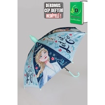 Dekomus Cep Defteri Ve Yeni Sezon Lisanslı Elsa Frozen Kılıflı Şemsiye Let It Go Altın