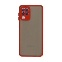 Samsung Galaxy A22 Kılıf Montreal Silikon Kapak - Kırmızı 0.2M-Çok Renkli