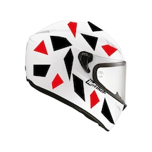 Kare Siyah Kırmızı Kamuflaj Kask Sticker Modeli 2
