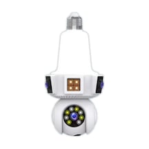Onqam Vn-203wf 3x2mp Wi-fi Duy E27 Tipi İç Mekan Pt Kamera - 3 Lensli, Ampul Duyuna Takılır