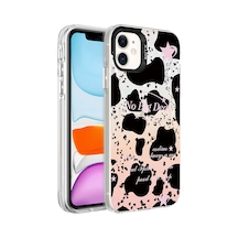 Ardemix Apple Uyumlu iPhone 12 Mermer Desenli Marbello Kılıf siyah beyaz Siyah