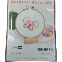 Nakış Kitleri Kasnaklı 8.6 X 6 Cm Kelebek