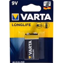 Varta Longlife Alkalin Pil 9V, E-Block, 6LP3146
