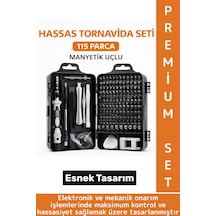 Tamirat Onarım Manyetik Uçlu Esnek Hassas Tornavida Seti 115 Parça