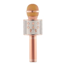 Bluetooth Karaoke Mikrofon Kablosuz Hoparlörlü, Led Işıklı, Şarjlı