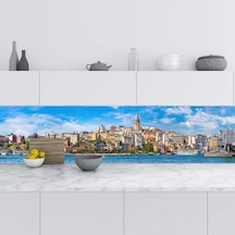 Tezgah Arası Folyo Kaplama Folyosu Istanbul Galata 60x100 Cm Çok Renkli