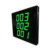 Üç Satır Fastfood Sıramatik (Numaratör) Sistemi (Kablolu - Yeşil)