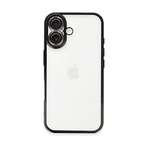 Apple iPhone Uyumlu,  16 Plus Kılıf Lensli Silikon - Siyah