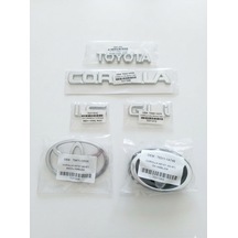 Ae101 1992-1997 Gli Bagaj Yazı Seti Ön Arka Logo 1.6 Amblem Toyota Corolla 6 Parça Corolla