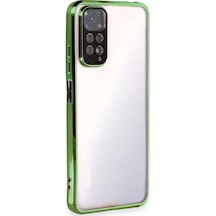 Redmi Note 11 Kılıf Razer Lensli Silikon - Yeşil Çok Renkli