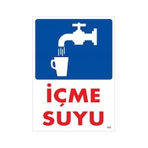 İçme Suyu Uyarı Levhası 25x35 Kod:408 - Elwm-286637