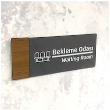 Dekokonsept Wooden Serisi Bekleme Odası Ofis Oda Kapı İsimliği Yönlendirme Tabelası