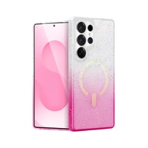 Samsung Galaxy S25 Ultra Pummel Shiny Magsafe Kapak - Pembe 0.2M-Çok Renkli
