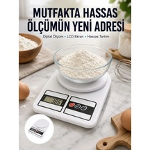 Ers 10 Kg Kapasiteli Lcd Ekranlı Dijital Mutfak Tartıs Yeni Nesil