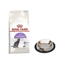 Royal Canin Sterilised 37 Kısırlaştırılmış Kuru Kedi Maması 4 Kg, Kaymaz Tabanlı Su Ve Mama Kabı