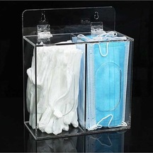 Pazly Tıbbi Lateks Tek Kullanımlık Eldiven Rafı Duvar Montajı Saklama Kutusu Çok Renkli Çok Renkli