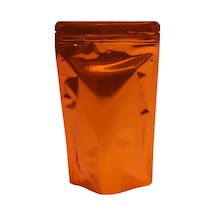 Turuncu Metalize Kilitli Doypack Ambalaj 16 X 27 + 4 Cm. 500 Gr. -1000 Adet