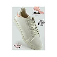 Papatay Jump 27974 Ortopedik Cilt Malzeme Suya Dayanıklı Erkek Spor Ayakkabı Bej