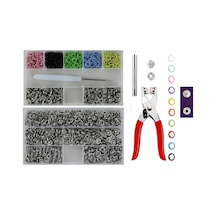 9.5 Mm 350 Set Metal Renkli Çıt Çıt Takma Çakım Komple Seti
