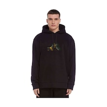 Mortal Combat Scorpion Baskılı Siyah Erkek Örme Kapşonlu Sweat