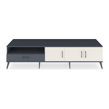 Hyperion Tv Ünitesi 3 Raflı Tek Çekmeceli 3 Kapaklı 220x44x51 Antrasit-aytaşı/antrasit Aytası/antrasıt - Antrasıt
