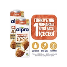 Alpro Şekersiz Badem Sütü 2x1 L Vegan Laktozsuz Bitkisel Bazlı