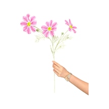 Yapay Çiçekçiniz Islak Dokulu 60 Cm Yapay Gelincik Çiçeği Gerçekçi Görünümlü Dekoratif Salon Ve Masa Çiçeği pembe