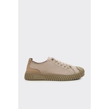 Derinet Lastik Bağcıklı Erkek Sneaker Bej Bej