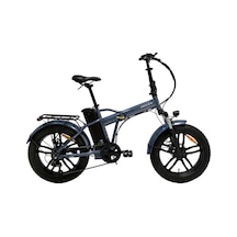 Bisan E-folding F4 20 Jant 7 Vites Metalik Gri Elektrikli Katlanır Bisiklet Çok Renkli