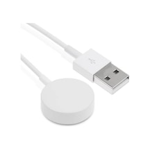 Sapple Uyumlu  Watch Apple Için Manyetik Şarj Kablosu 1 Metre 173913005-Beyaz Beyaz