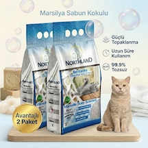 Northland Doğal Bentonite- Süper Topaklanan Marsilya Sabun Kokulu Kedi Kumu 10 Lt X 2 Adet