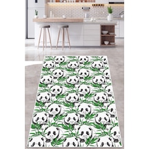 Green Panpa Mutfak Halısı Djt Makinede Yıkanabilir Kaymaz Tabanlı Mutfak Halısı Çok Renkli
