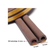 Contacall Bondit 2'li Kauçuk Kapı Ve Pencere İzolasyon Bandı/fitili Çiftli 100x2 200 Metre Kahve Renk