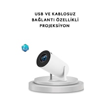 Full Hd 4k Uyumlu Projeksiyon Cihazı 130 İnç Geniş Ekran Destekli Renkli