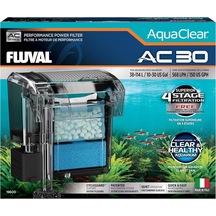 Aquaclear Power Filter 30 Akvaryum Dış Filtre Klipsli Filtre, 38 L İla 114 L Akvaryumlar İçin, 6 W