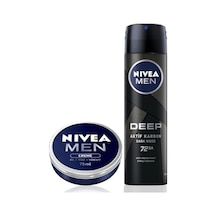 Men Erkek Sprey Deodorant Deep Dimension 150ml, 72 Saat Koruma Ve Erkek Bakım Kremi 75ml