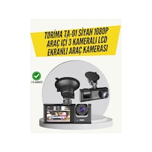 Ta-01 3 Kameralı 1080p Araç Kamerası Siyah 91009231