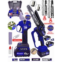 Schmıtzer Sch-2budama-m Pro Set 21v Çelik Şanzuman 2 Pala Ve Zincir Şarjlı Dal Ağaç Kesme Bağ Budama Makas Testere