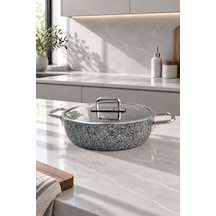 Zest Peakstone Basık Tencere 26 Cm Gri