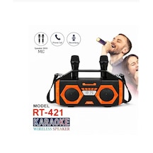 Çift Mikrofonlu Karaoke Büyük Boy Bluethoot Radyo Müzik Çalar