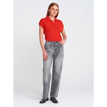 Dilvin 71772 Kar Yıkama Denim Mom Pantolon-antrasit Antrasit