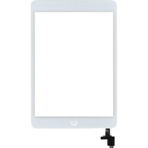 Apple Uyumlu iOS iPad Mini A1432 Butonlu Dokunmatik Beyaz