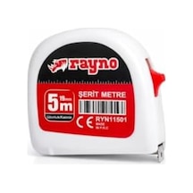 Rayno Profesyonel Çelik Şerit Metre - 5 Metre X 19 Mm Hassas Ölçüm Metresi - Otomatik Kilitli Ve Dar