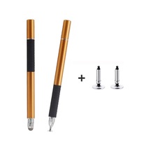 At-31 İletken Kumaş Kafa Hassas Enayi Kapasitif Kalem Kafası 2'si 1 Arada El Yazısı Kalem Kalemi İle 2'si Altın