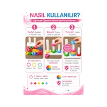 Montessori Tarzı Eğitici Oyuncak 1+ Yaş Renk Ve Şekil Eşleştirme Oyunu Zeka Ve Motor Gelişim Seti