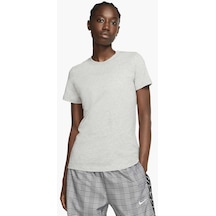 Nike Sportswear Club Ss Tee Gray Kısa Kollu Fit İnce Kadın Tişörtü Gri